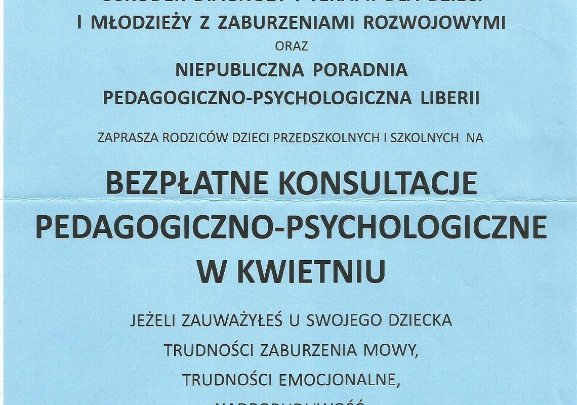Bezpłatne konsultacje pedagogiczno-psychologiczne w Wejherowie