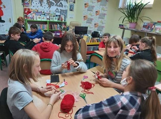 Przedświąteczne warsztaty  z klasą 5 b