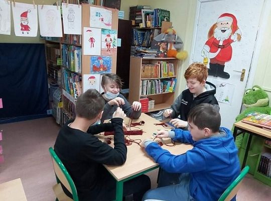 Przedświąteczne warsztaty  z klasą 5 b