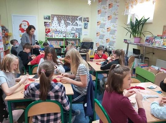 Przedświąteczne warsztaty  z klasą 5 b