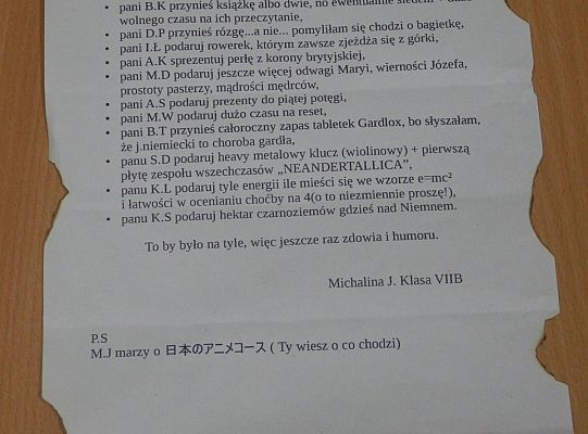 List do Świętego Mikołaja