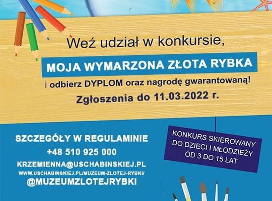 Konkurs plastyczny "Moja wymarzona Złota Rybka" Edycja 2021/2022
