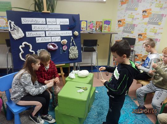 „Szydełko to moja pasja”. Warsztaty szydełkowania  przeprowadzone przez Marlenę z klasy IV b