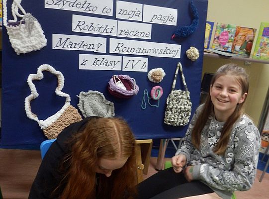 „Szydełko to moja pasja”. Warsztaty szydełkowania  przeprowadzone przez Marlenę z klasy IV b