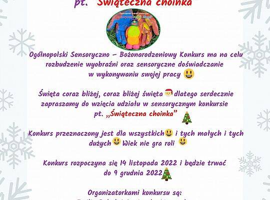Ogólnopolski Sensoryczno - Plastyczny Konkurs  pt: "Świąteczna choinka".