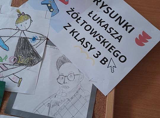 Minecraft w rysunkach Łukasza Żółtowskiego z klasy 3 b