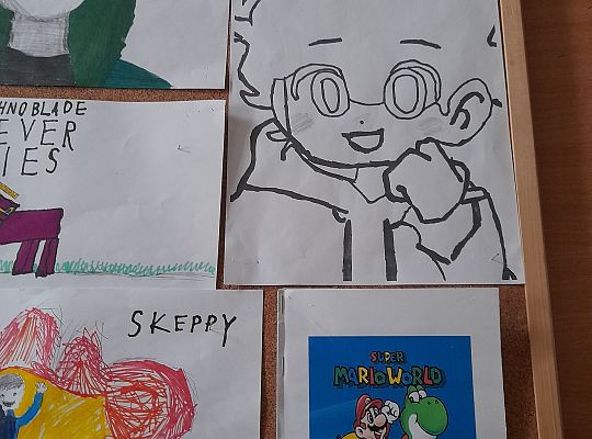 Minecraft w rysunkach Łukasza Żółtowskiego z klasy 3 b