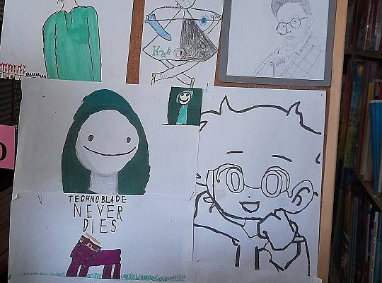 Minecraft w rysunkach Łukasza Żółtowskiego z klasy 3 b