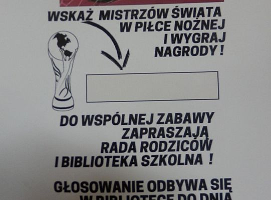 Wytypuj  Mistrzów Świata w Piłce Nożnej i wygraj nagrody!