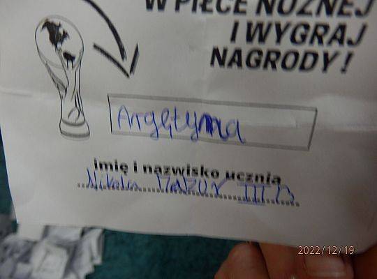 Finał Mundialu i zabawy bibliotecznej "Wskaż Mistrzów Świata w Piłce Nożnej".