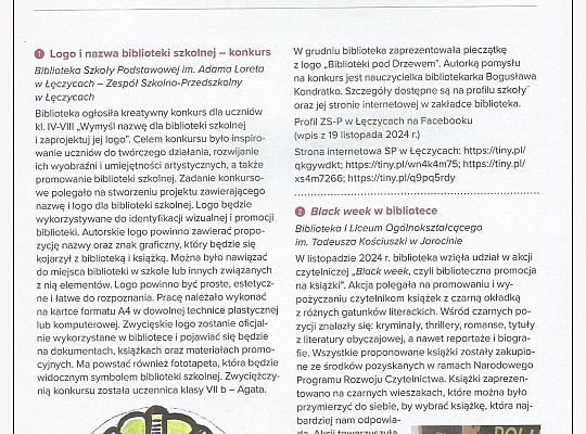 Piszą o nas w ogólnopolskim czasopiśmie "Biblioteka w Szkole".